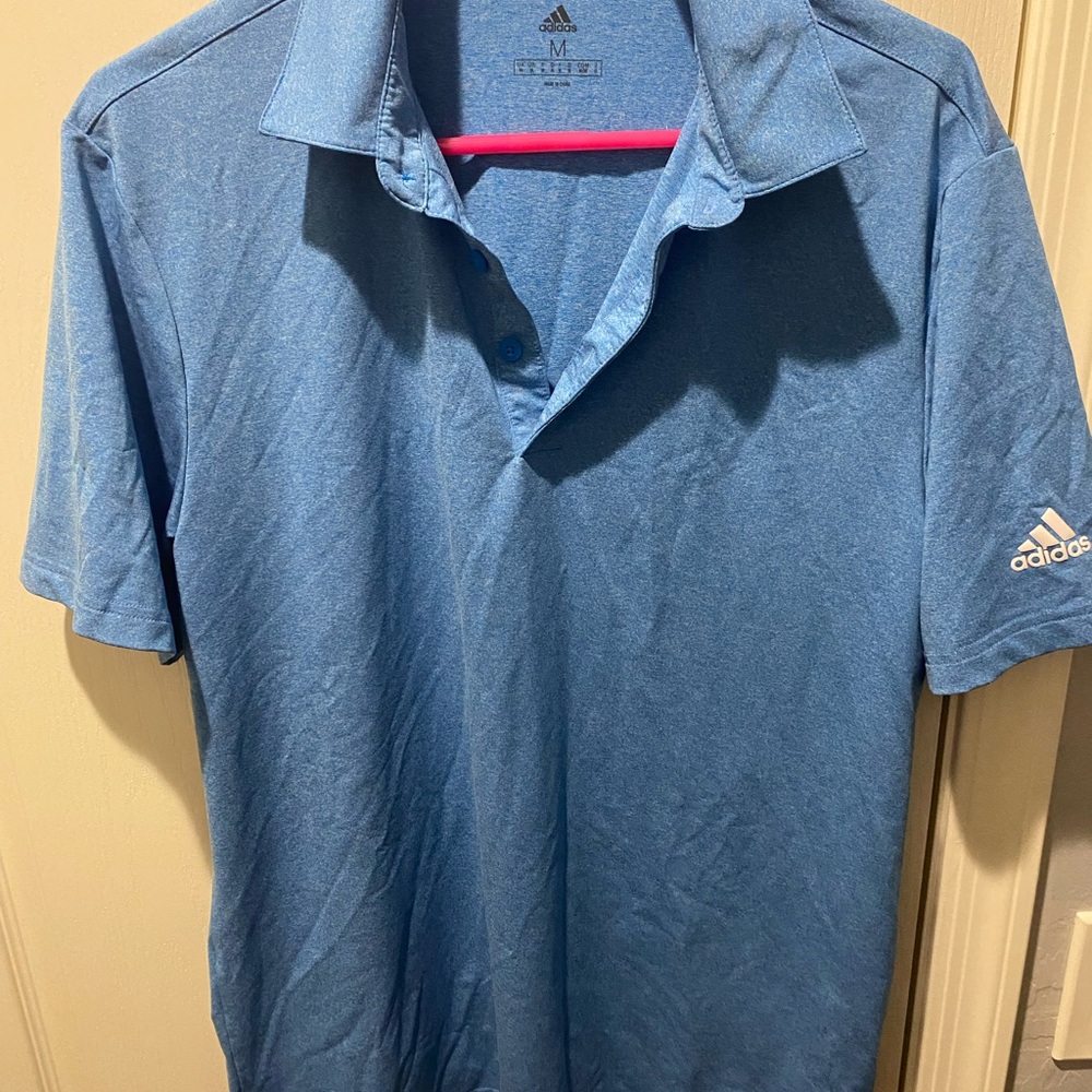 Adidas Men's Sky Blue Polo Shirt